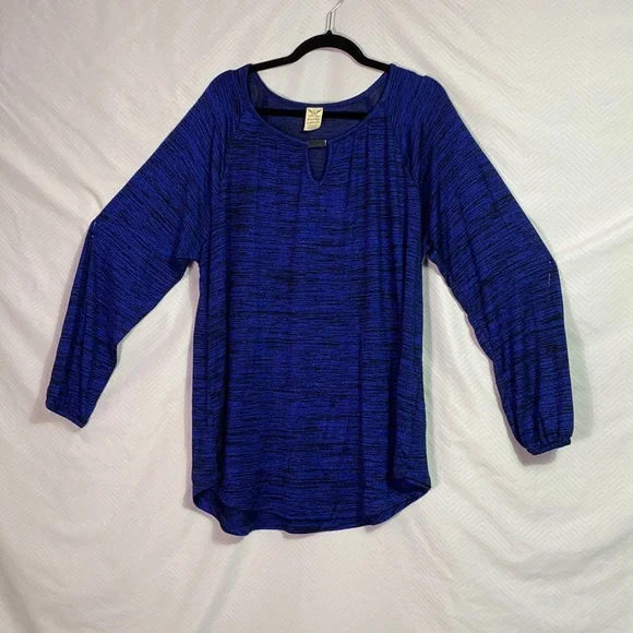 Faded Glory Blue Long Sleeve Women’s Top - Picture 1 of 6